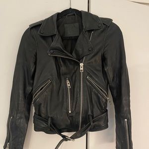 All saints leather jacket